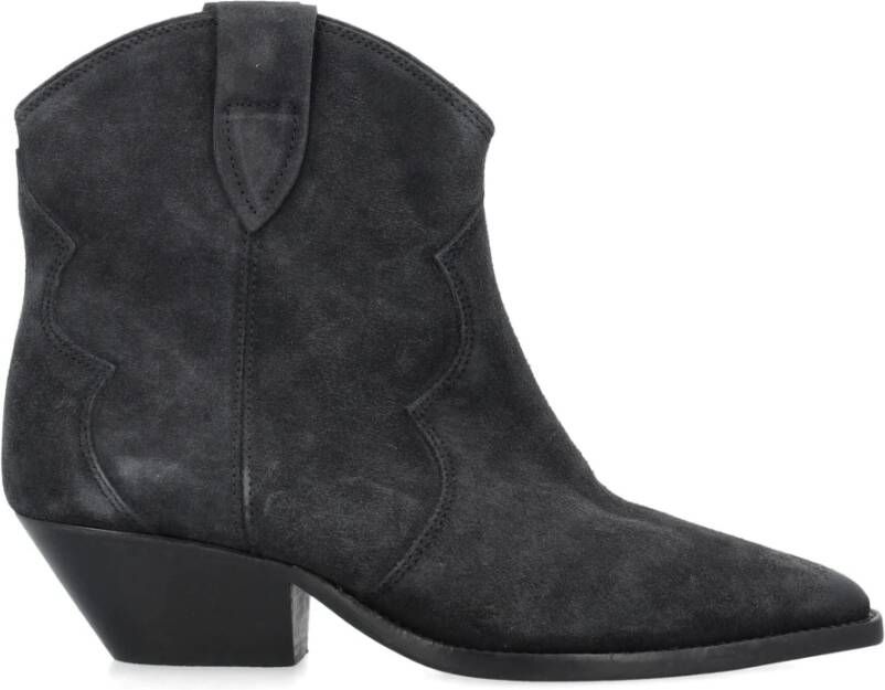 Isabel marant Zwarte Suède Cowboy Laarzen Black Dames