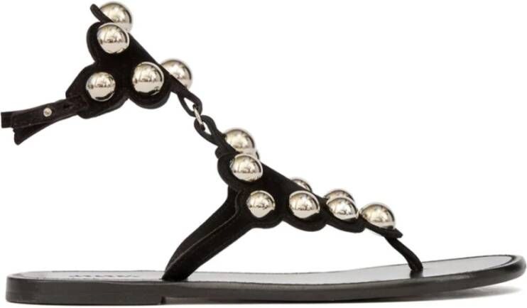 Isabel marant Zwarte Velvee Sandalen Black Dames