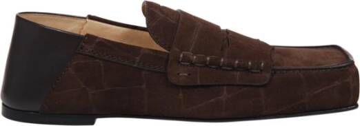 Jacquemus Donkerbruine Vierkante Loafers Brown Dames