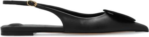 Jacquemus Zwarte Leren Slingbacks Duelo P Pumps Black Dames