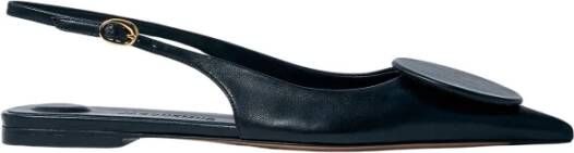 Jacquemus Les Slingbacks Duelo P Pumps Leather Black in zwart