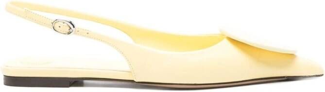 Jacquemus Gele Slingback Puntige Neus Schoenen Yellow Dames