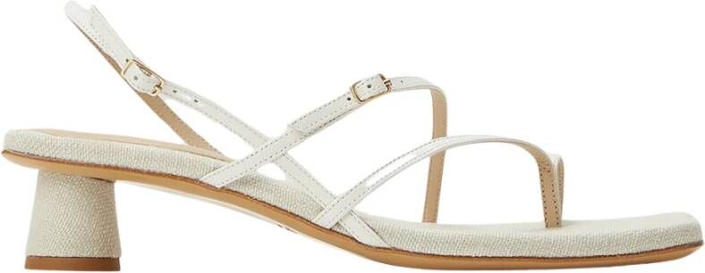 Jacquemus Gesp Lederen Plateau Sandalen White Dames