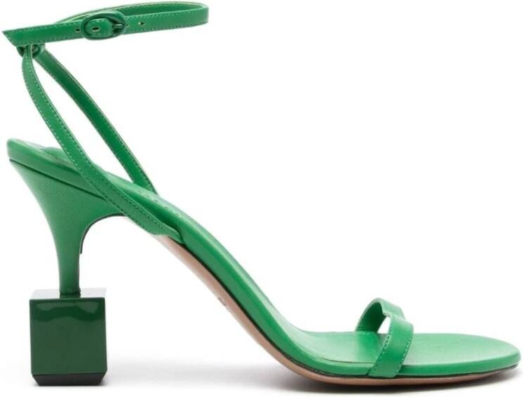 Jacquemus Groene Sandalen met Hoge Gestileerde Hak Green Dames