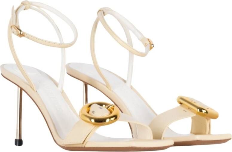 Jacquemus Krokodillenprint Leren Sandalen Cadeau White Dames