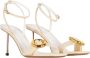 Jacquemus Krokodillenprint Leren Sandalen Cadeau White Dames - Thumbnail 7