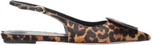 Jacquemus Luipaardprint Slingback Flats Multicolor Dames