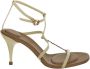 Jacquemus Luxe Leren Hoge Hak Sandalen Beige Dames - Thumbnail 1