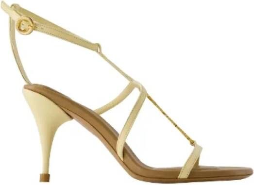 Jacquemus Pre-owned Leather sandals Beige Dames