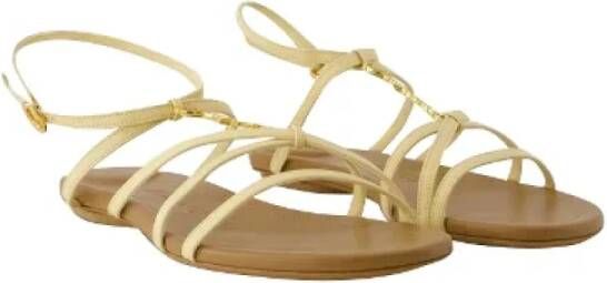 Jacquemus Pre-owned Leather sandals Beige Dames