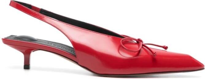 Jacquemus Rode Slingback Kitten Hak Puntige Neus Red Dames