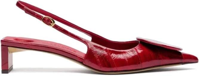 Jacquemus Hoge hakken Les Slingbacks Duelo B Pumps Leather in rood