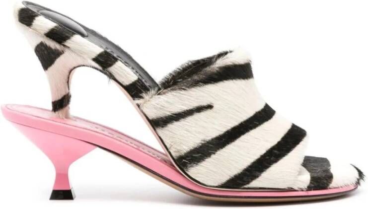 Jacquemus Zebra Dubbele Muiltjes Multicolor Dames