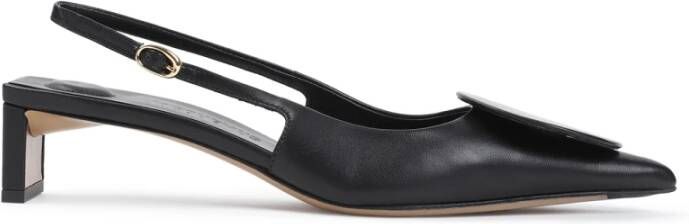 Jacquemus Zwarte Leren Pumps Verhogen Stijl Black Dames