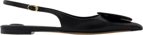 Jacquemus Zwarte Leren Slingbacks Duelo P Pumps Black Dames