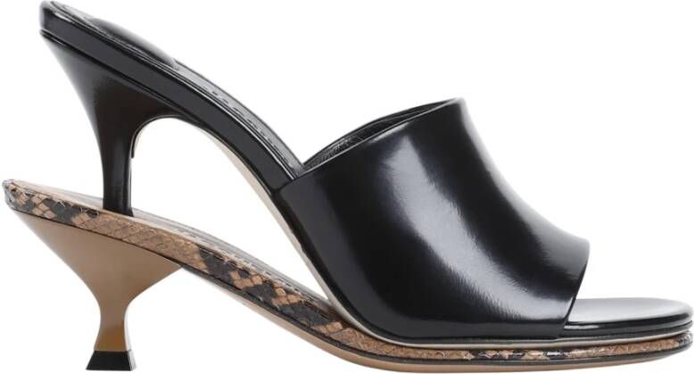 Jacquemus Zwarte Pantoffels Hoge Hak Schoenen Black Dames