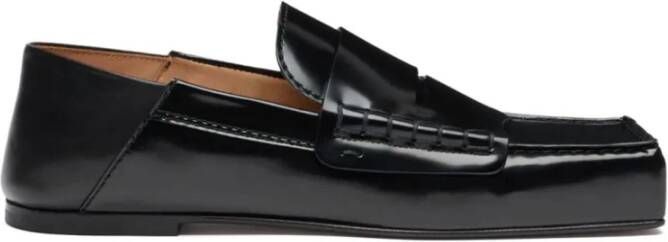 Jacquemus Zwarte vierkante loafers Black Heren