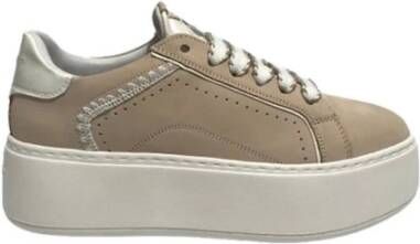 Janet & Janet Beige Sneakers voor Vrouwen Beige Dames