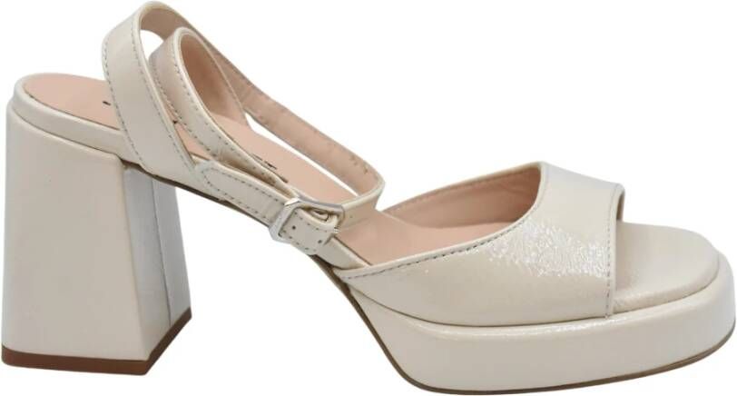 Janet & Janet High Heel Sandals Beige Dames