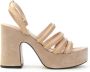 Janet & Janet High Heel Sandals Beige Dames - Thumbnail 1