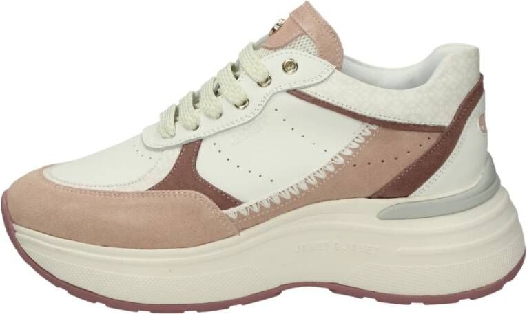 Janet & Janet Lage leren sneakers Multicolor Dames