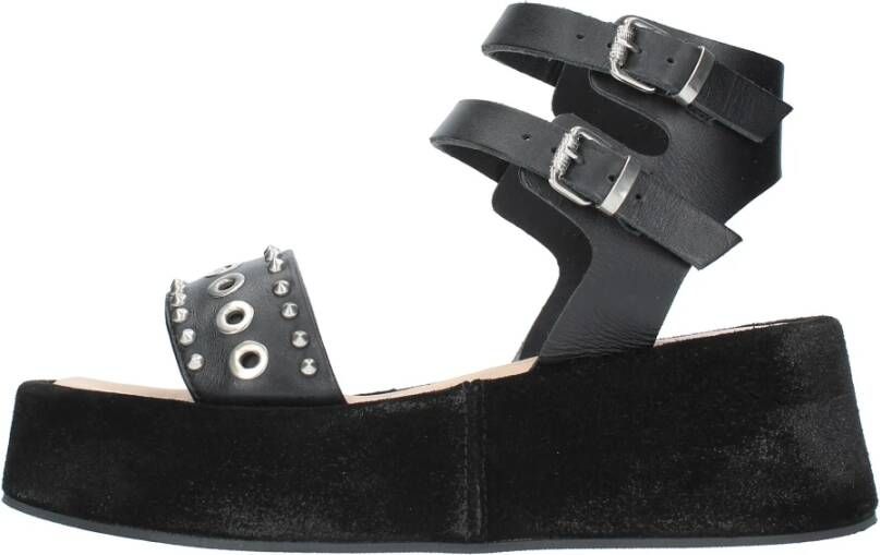 Janet & Janet Sandalen Zwart Black Dames