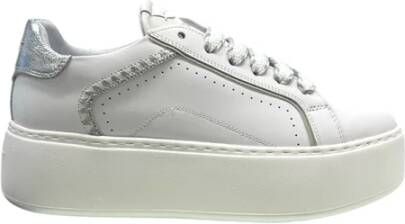 Janet & Janet Witte Leren Sneakers Chic Stijl White Dames