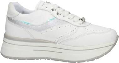 Janet & Janet Witte Sneakers met Studs en Veters White Dames