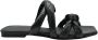 Janet & Janet Zwarte Ariana Sandal Sliders Black Dames - Thumbnail 1