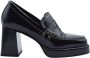 Janet & Janet Zwarte Naplak Loafers Black Dames - Thumbnail 1