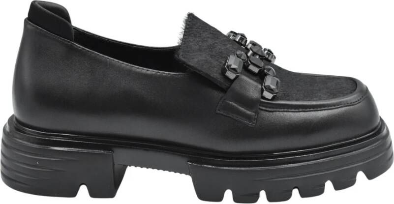 Jeannot Elegante Cavallino Veterschoenen Black Dames