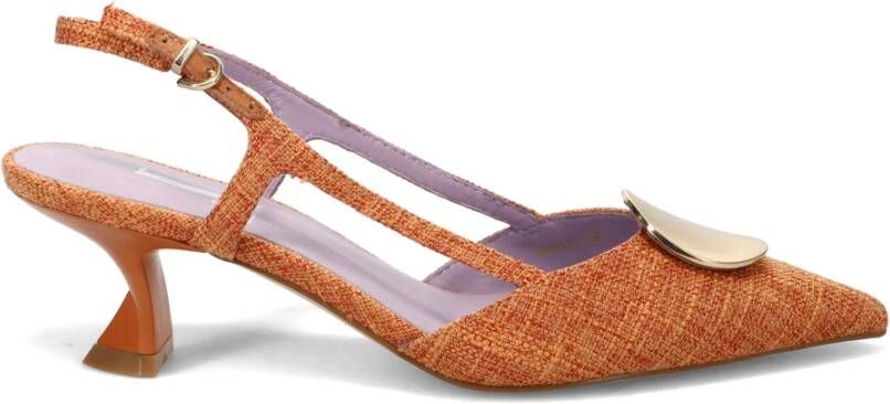 Jeannot Elegante Oranje Hak Pumps Orange Dames