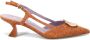 Jeannot Elegante Oranje Hak Pumps Orange Dames - Thumbnail 1