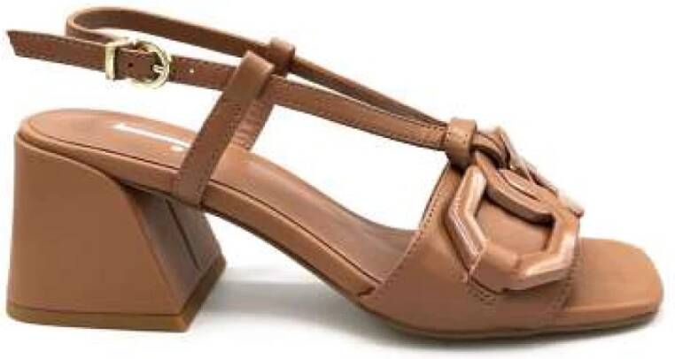 Jeannot Flat Sandals Brown Dames