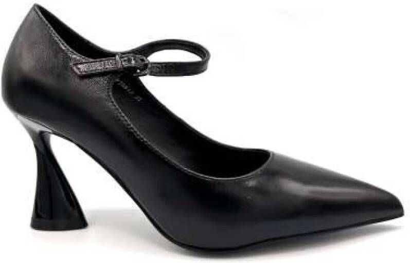 Jeannot Leren pump met puntige neus Black Dames