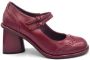 Jeannot Robijn Leren Engelse Stijl Schoen Red Dames - Thumbnail 1