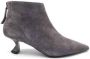 Jeannot Suede Zip Back Leather Effect Heels Gray Dames - Thumbnail 1