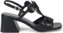 Jeannot Zwarte Geometrische Sandalen Black Dames - Thumbnail 1