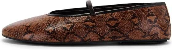 Jeffrey Campbell Ballet Flats met Slangenprint Brown Dames