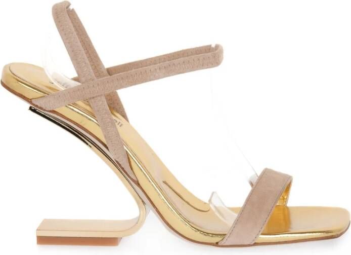 Jeffrey Campbell Beige Geometrische Hoge Hak Sandalen Beige Dames