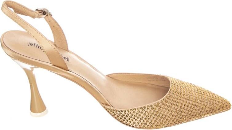 Jeffrey Campbell Beige Strass Hakken Sandalen Beige Dames