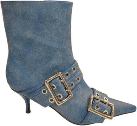 Jeffrey Campbell Blauwe Motorstijl Enkellaarzen Blue Dames