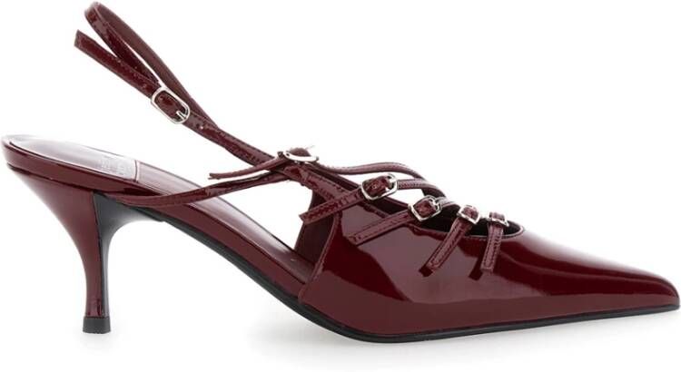 Jeffrey Campbell Bordeaux Hakken Outline Patent Schoenen Brown Dames