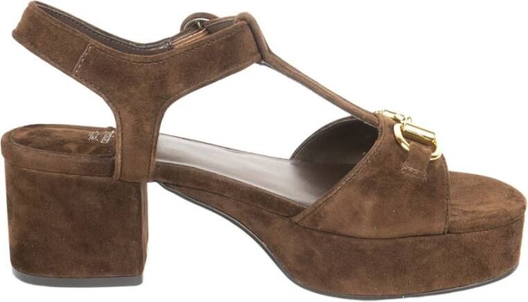 Jeffrey Campbell Glamoureuze Suède Hoge Hak Sandalen Brown Dames