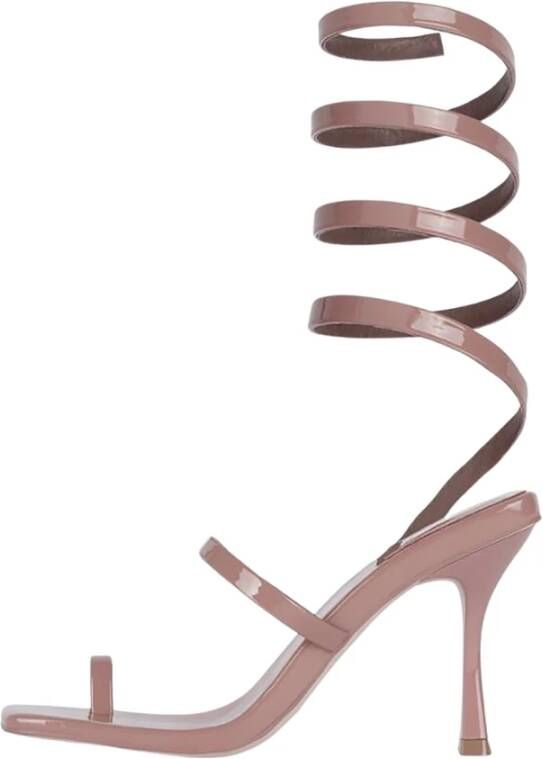 Jeffrey Campbell Sandalen met vierkanteeus en wrap-around enkelband Pink Dames