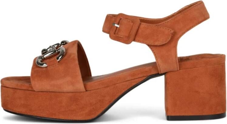 Jeffrey Campbell Modieuze hoge hak sandalen voor vrouwen Bruin Dames