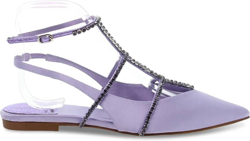 Jeffrey Campbell Pomp voor vrouwen in leer kristal Purple Dames