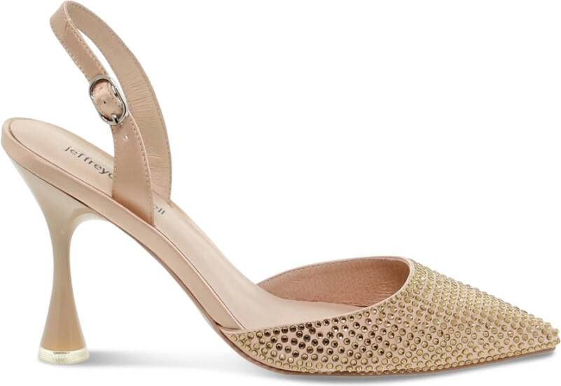 Jeffrey Campbell Pomp voor vrouwen in stof kristal Beige Dames