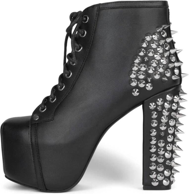 Jeffrey Campbell Spike Zwart Zilver Spike Details Laarzen Multicolor Dames