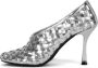 Jeffrey Campbell Zilveren geweven stiletto pump Gray Dames - Thumbnail 1